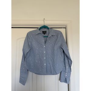 J.Crew Cropped Garçon Cotton Poplin Shirt with Crystals 2